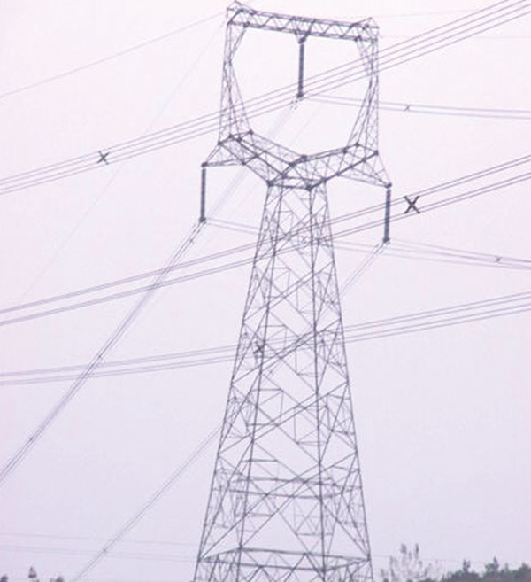 Transmission line angle steel tower